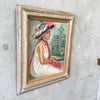 Signed Oil Painting of Seated Lady by Grace Elizabeth Mallon