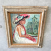 Signed Oil Painting of Seated Lady by Grace Elizabeth Mallon