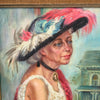 Signed Oil Painting of Seated Lady by Grace Elizabeth Mallon