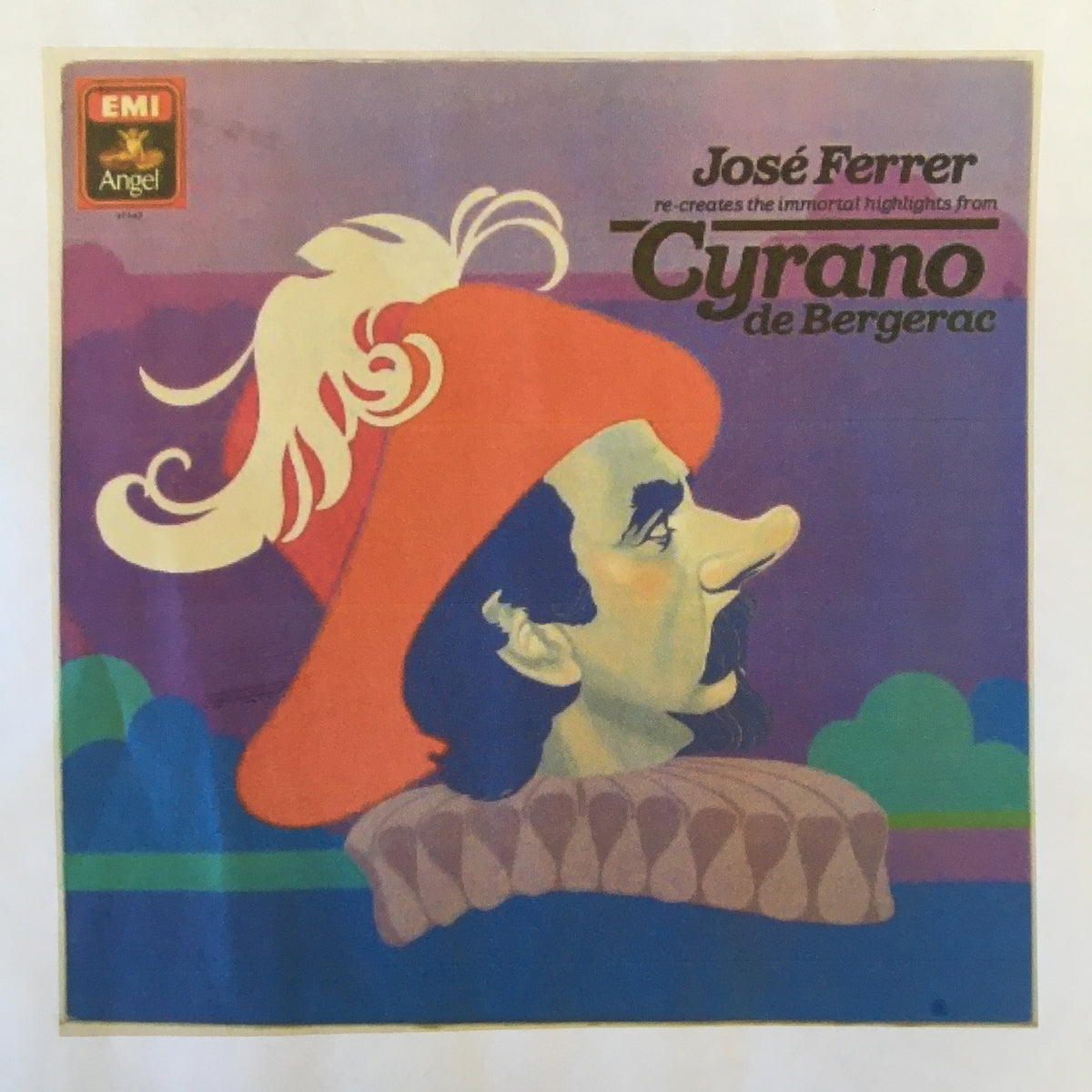 Original 1982 Album Cover Painting Jose Ferrer in Cyrano de Bergerac