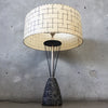 Mid Century Lamp with Fiberglass Shade