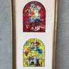 Marc Chagall Framed Stained Glass Jerusalem Windows