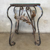 French Iron &amp; Glass Garden Table