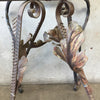 French Iron &amp; Glass Garden Table