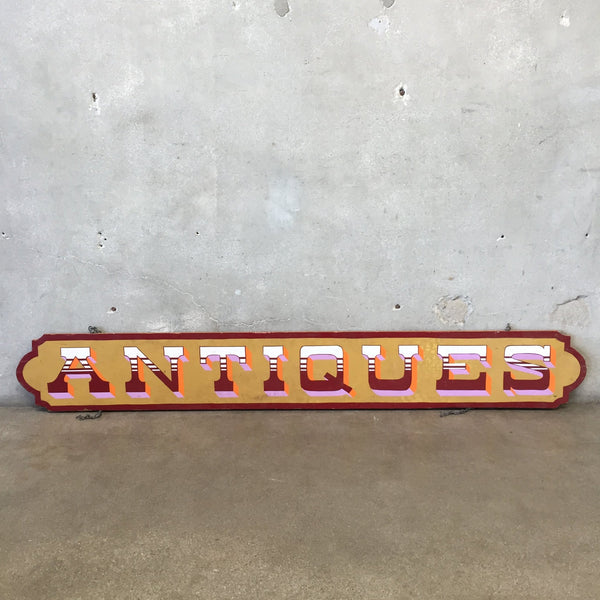 Hand Painted Wood "Antiques" Sign