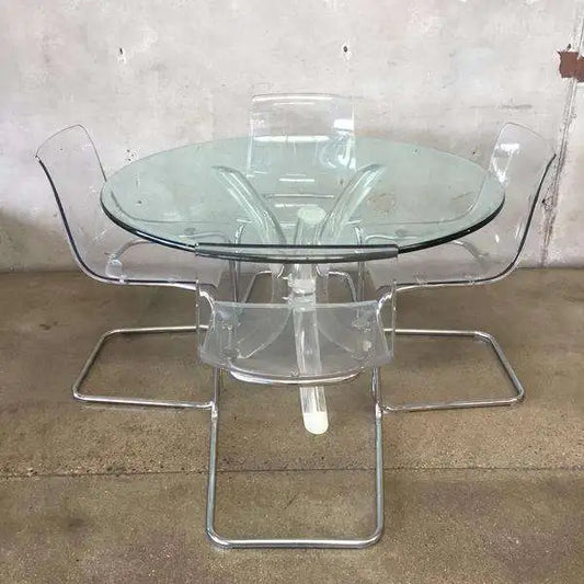 lucite clear dining table