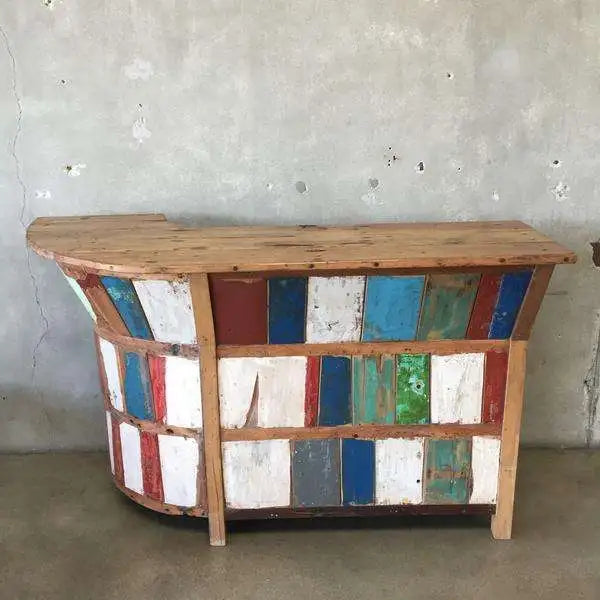 vintage teak outdoor indoor wet bar at Urban Americana