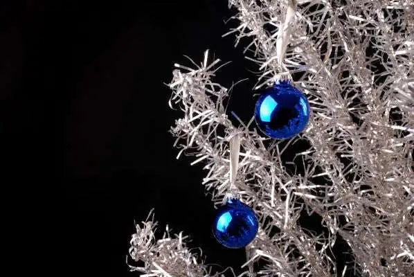 white aluminum Christmas tree