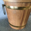 Vintage Monkey Pod Ice Bucket With Brass Handles