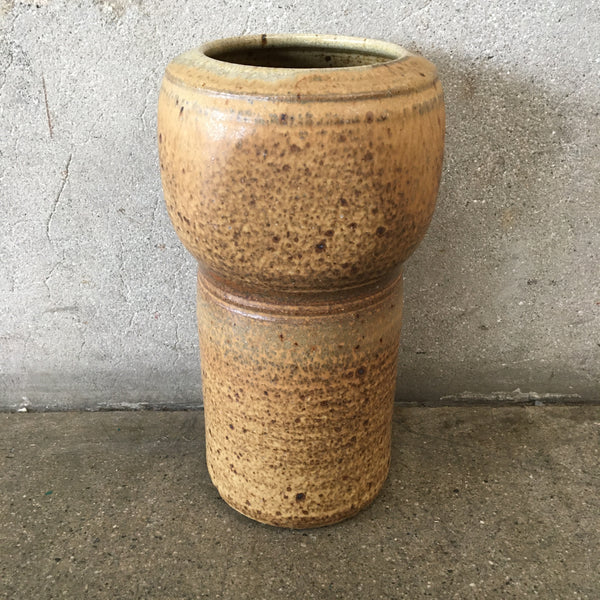 Mid Century Modern Pottery Vase Signed