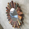 Wall Mirror Made from Reclaimed Teak Boat Wood