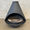 Vintage Mid Century Modern Matte Black Malm "Lancer Fireplace"