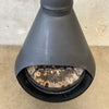Vintage Mid Century Modern Matte Black Malm "Lancer Fireplace"
