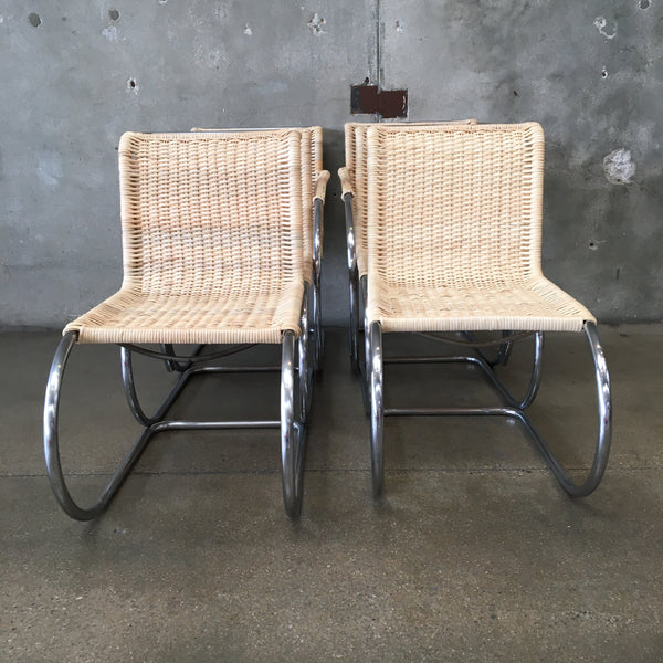 Set of Six Chairs Miles Van Der Rohe MR10 and MR20