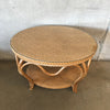 Bohemian Rattan Glass Top Coffee Table