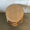 Bohemian Rattan Glass Top Coffee Table