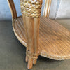 Bohemian Rattan Glass Top Coffee Table