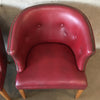 Pair of Vintage Vinyl Barrel Chairs