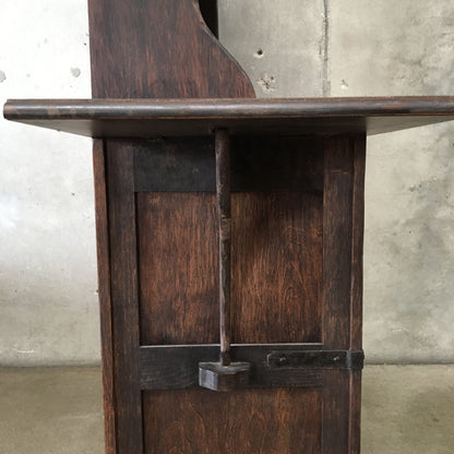 Large Old Wood Sunburst Monterey Furniture Hutch