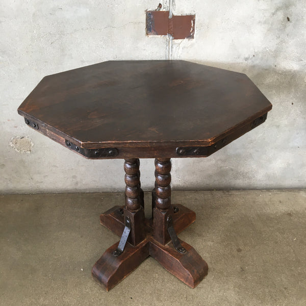 Old Wood Octagon Monterey Game Table