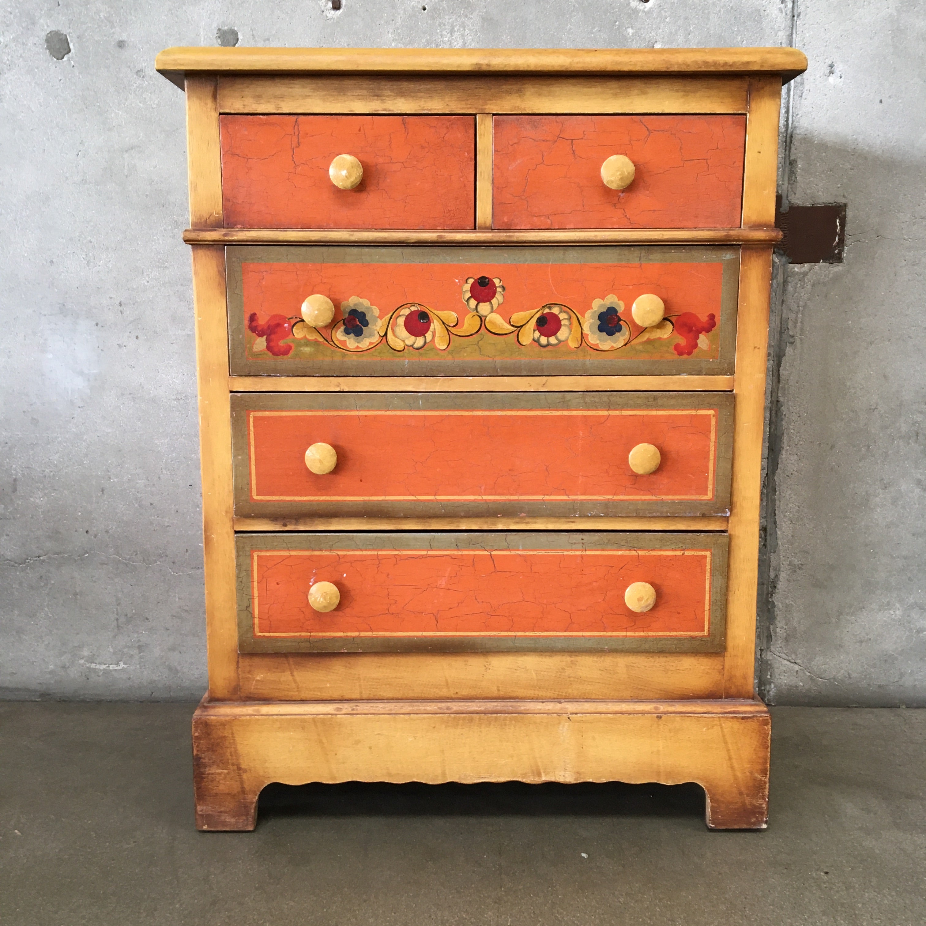 Monterey Furniture Floral High Boy Dresser Monterey Furniture Floral High Boy Dresser