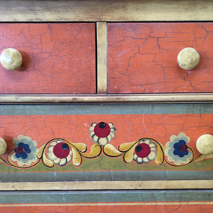 Monterey Furniture Floral High Boy Dresser