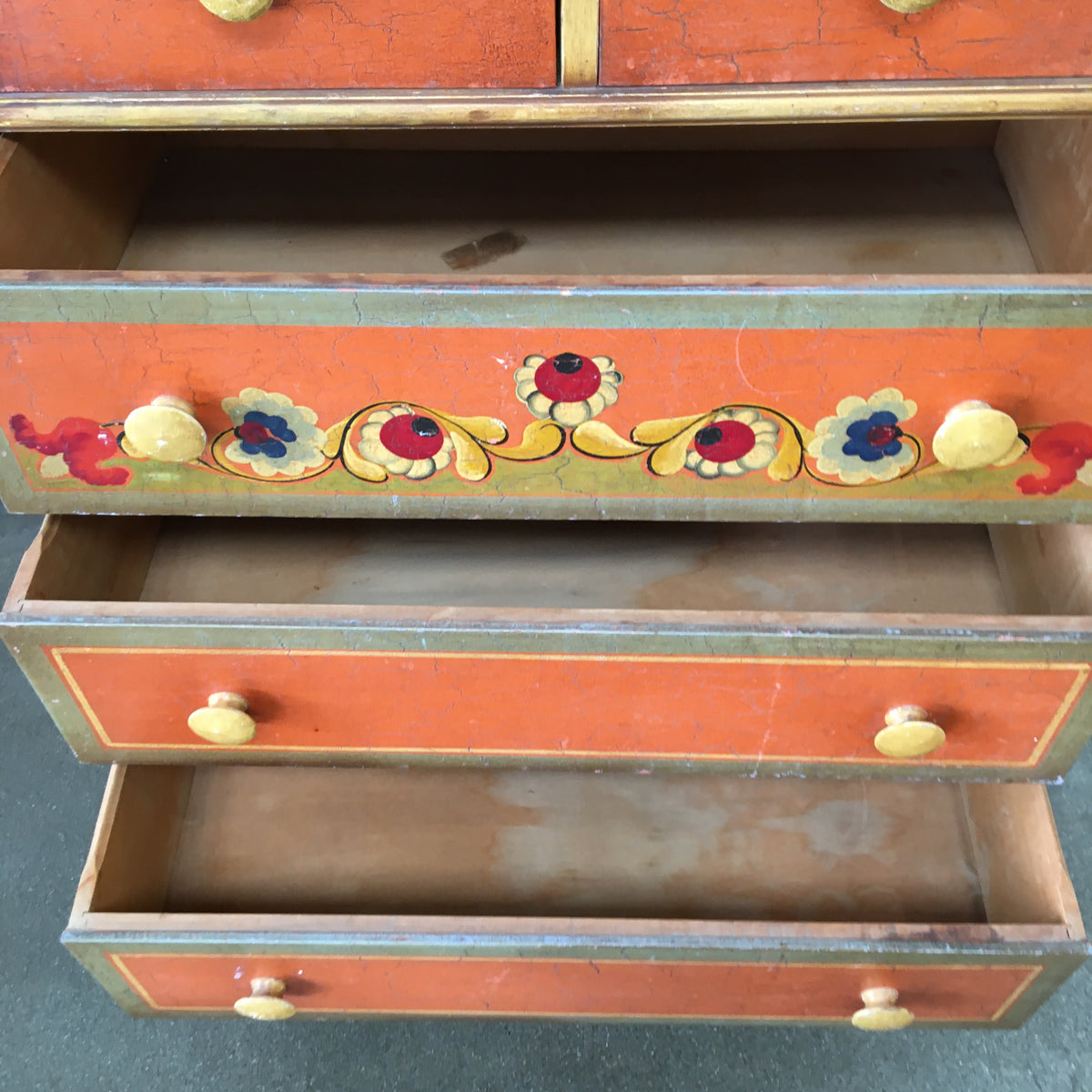 Monterey Furniture Floral High Boy Dresser