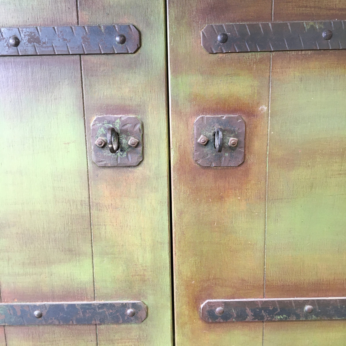 1930's Monterey Furniture Green Corner Cabinet