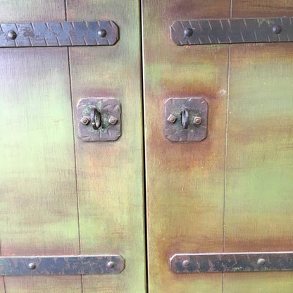 1930's Monterey Furniture Green Corner Cabinet