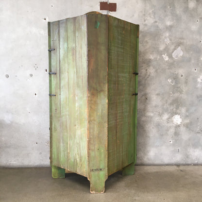 1930's Monterey Furniture Green Corner Cabinet