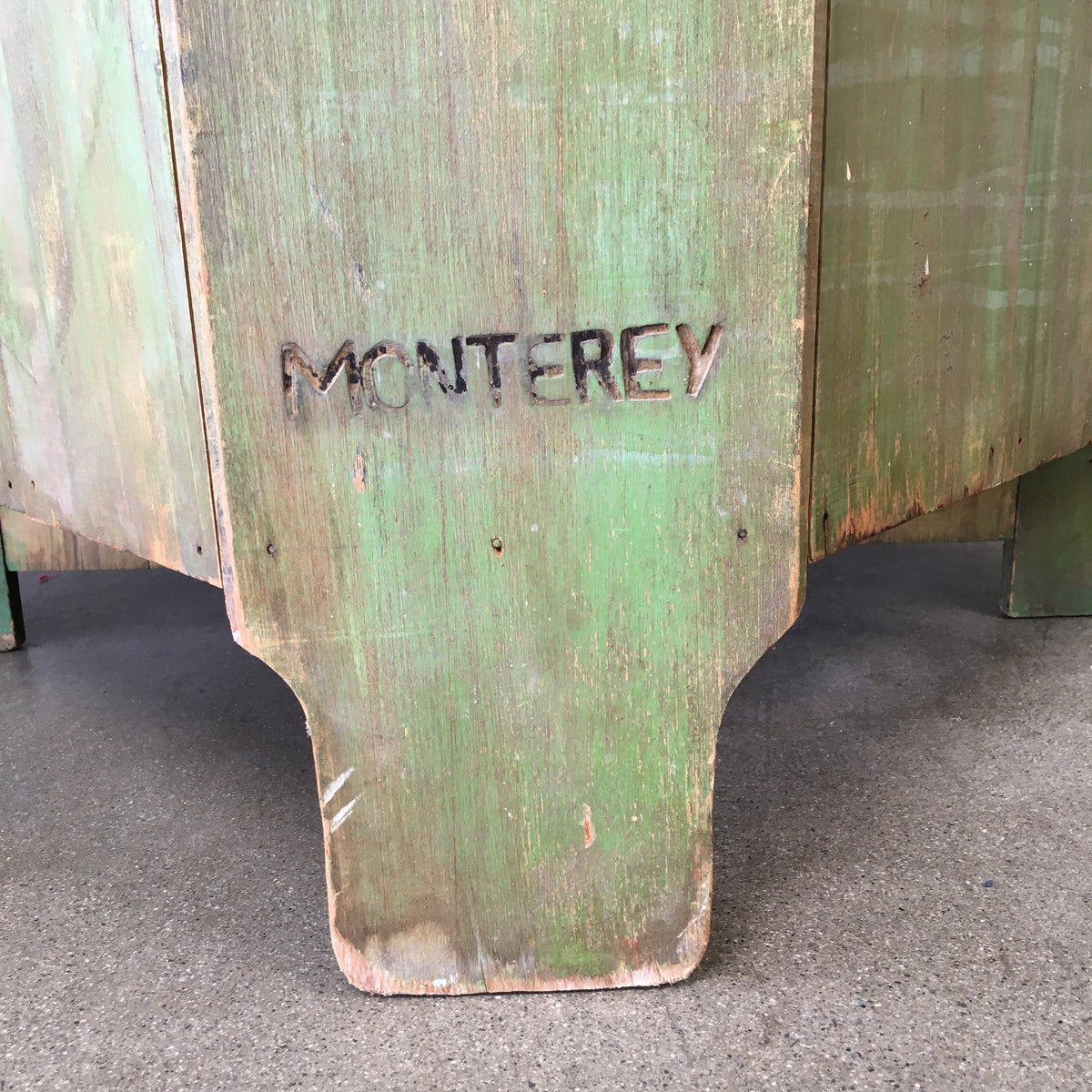 1930's Monterey Furniture Green Corner Cabinet