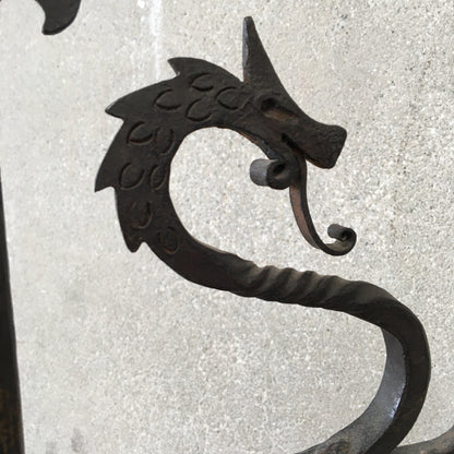 Monterey Style Forged Iron Dragon Lamp