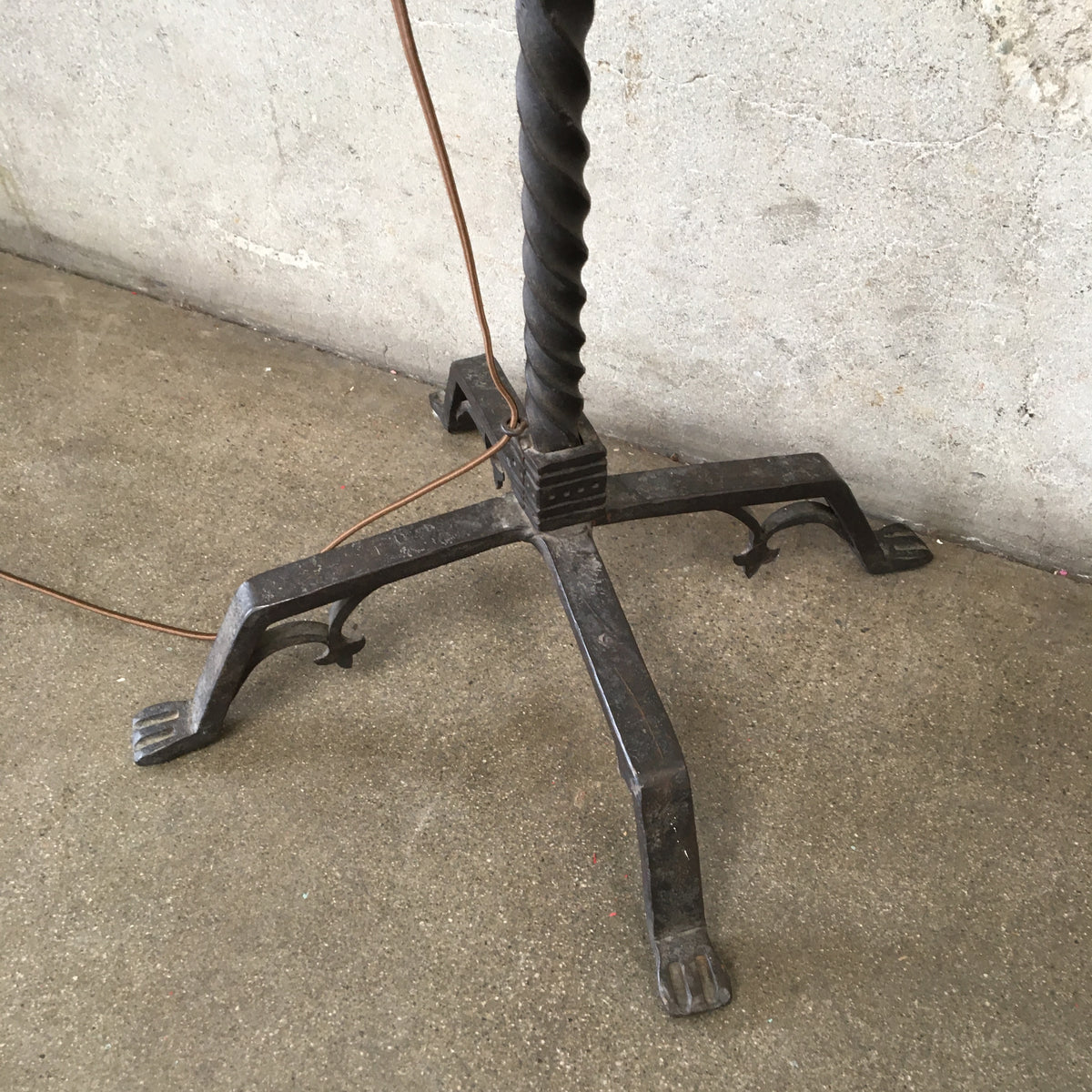 Monterey Style Forged Iron Dragon Lamp