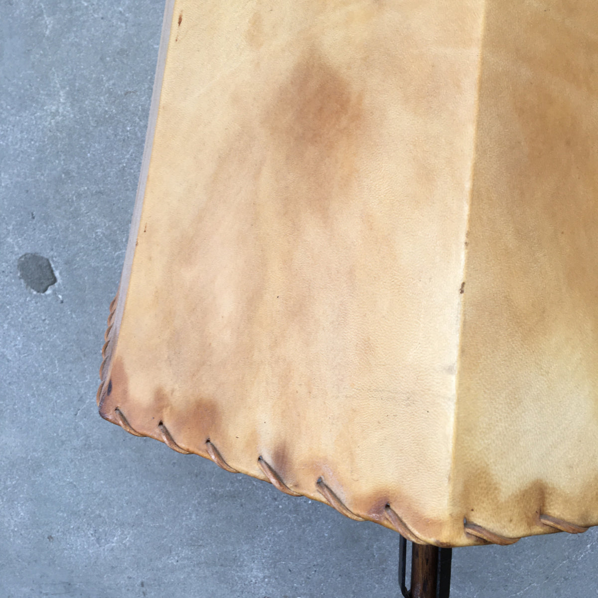Mason MFG Early Monterey Furniture Iron Brass Wood Floor Lamp