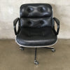 Vintage Leather Chair by Charles Pollock for Knoll
