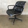 Vintage Leather Chair by Charles Pollock for Knoll