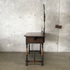 Vintage 1935 English Wood Vanity / Entry Table by NH Chapman & Co.