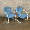 Vintage Pair Of Motel Chairs With Small Table