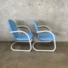 Vintage Pair Of Motel Chairs With Small Table