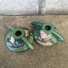 Pair Of Roseville Candle Holders