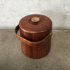 Mid Century Modern Walnut Ice Bucket By Vermillion