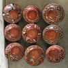 Set Of Nine Shipibo Tribe Hand Painted Pottery Bowls