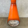 Vintage Mid Century Modern Orange Porcelain Malm Fireplace