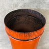 Vintage Mid Century Modern Orange Porcelain Malm Fireplace