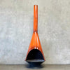 Vintage Mid Century Modern Orange Porcelain Malm Fireplace