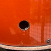 Vintage Mid Century Modern Orange Porcelain Malm Fireplace
