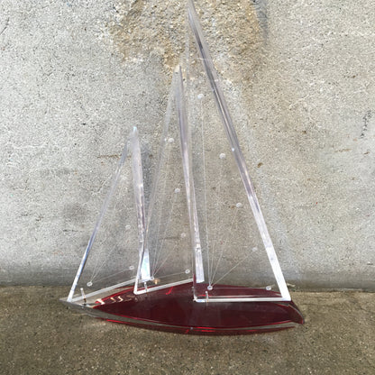 Small Lucite Sail Boat