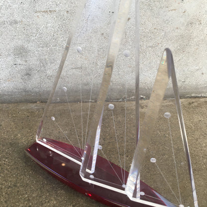 Small Lucite Sail Boat