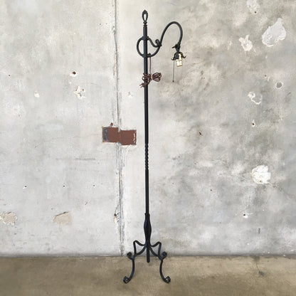 Iron Monterey Style Floor Lamp C. 1920's