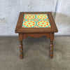 Four Tile 1920's Wooden Base Table